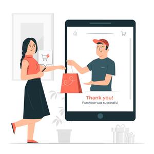Purchasing was successful on e-commerce website Purchasing was successful on e-commerce website